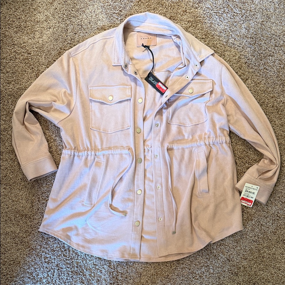NWT Blank NYC Light Pink Faux Suede Jacket - XL